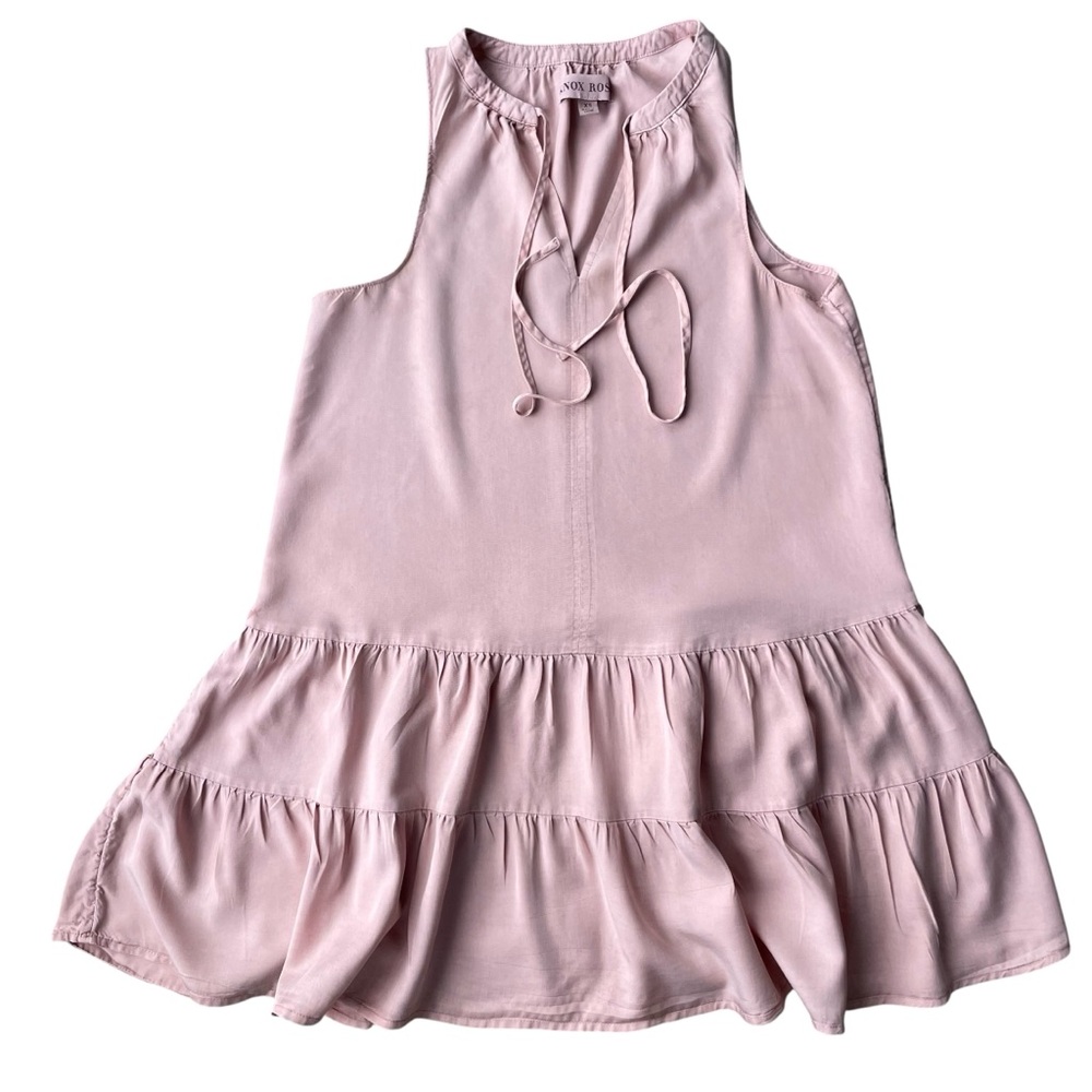 Knox Rose Tiered Sleeveless Dress Size XS Dusty Blush Pink